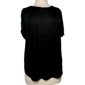 Rag & Bone Black Jean Split Sleeve Pullover Top